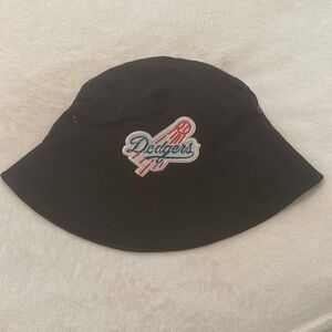 LA Dodgers Black Bucket Hat
